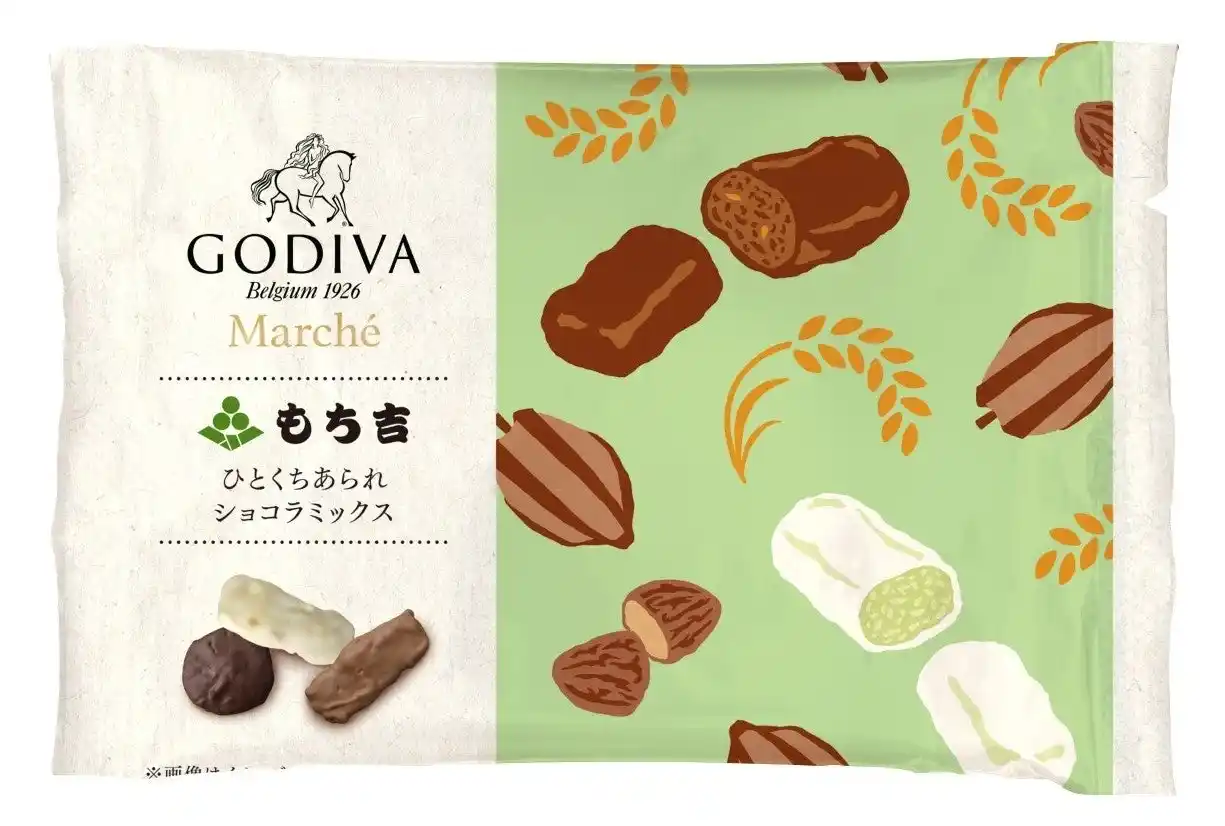 【株式会社もち吉】 ＜コラボ第3弾＞ゴディバ×もち吉の甘じょっぱあられ「ひとくちあられ ショコラミックス」