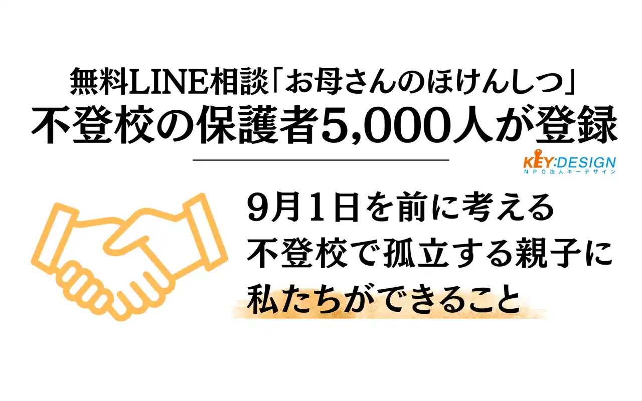 不登校の家庭を支えるLINE相談「お母さんのほけんしつ」登録者5,000人を突破