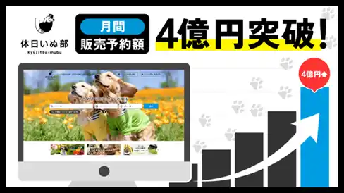 ペット旅行専門メディア「休日いぬ部」、2025年7月の月間販売予約額4億円を突破！
