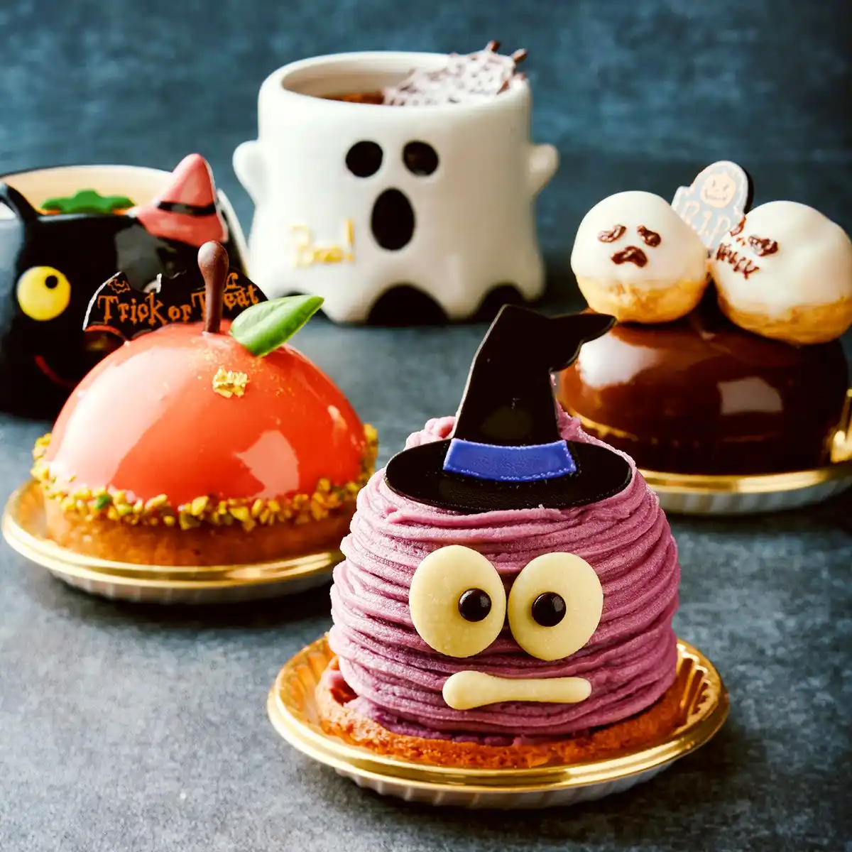 【ホテルオークラ京都】おばけに扮したスイーツが大集合『ハロウィーンスイーツ2025』10月1日(水)より販売開始