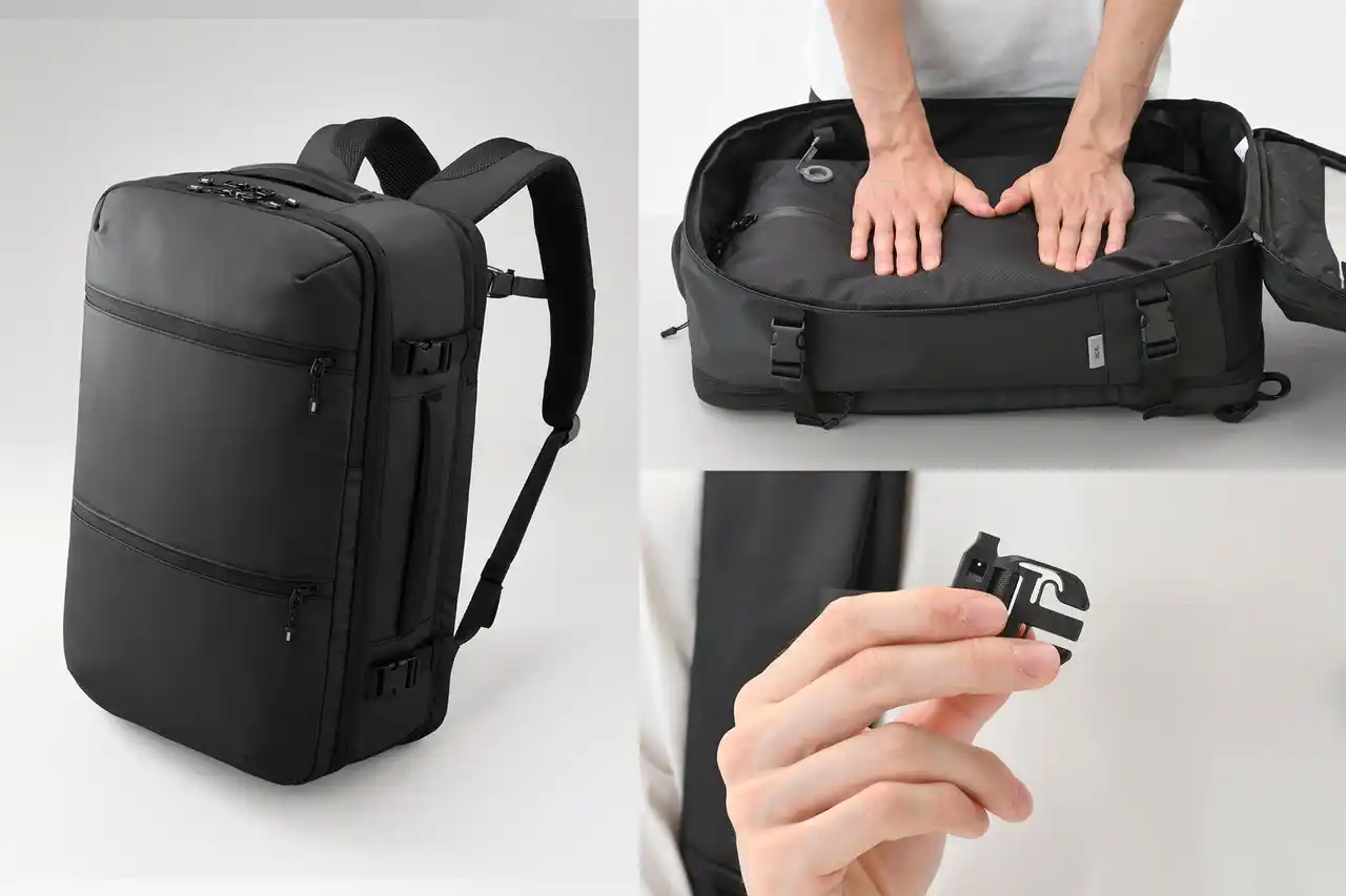 【エース株式会社】 通勤から出張、旅行まで対応する、圧縮・拡張バックパック「スペースオプト」発売