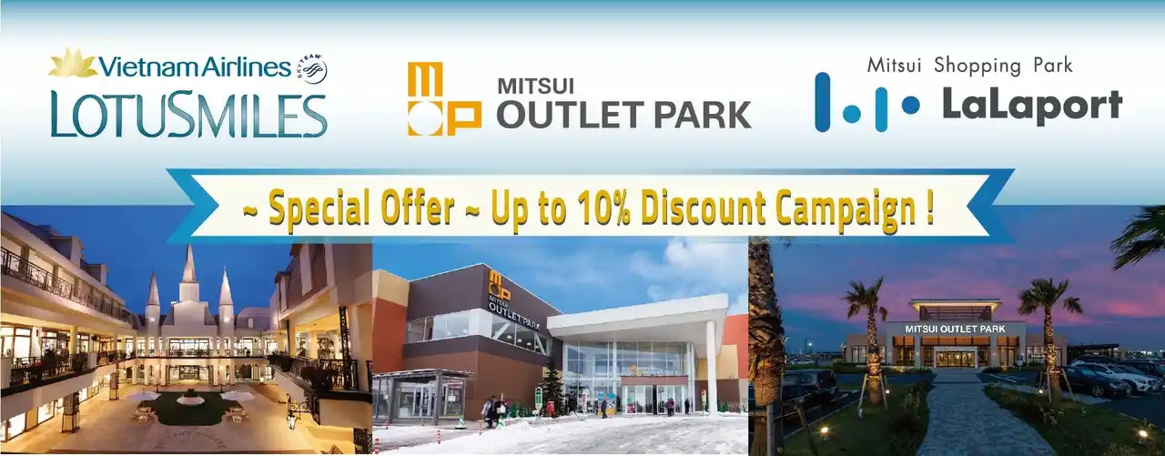 【ベトナム航空　日本支社】 ベトナム航空×三井アウトレットパーク／三井ショッピングパーク 海外からベトナム航空をご利用のお客様および海外在住「Lotusmiles」会員向け 2026年元日より初のコラボレーションキャンペーン開催