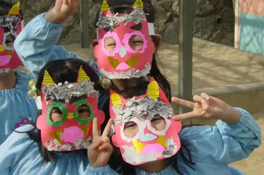 笠寺幼児園が2/3の節分に豆まきを開催恵方の笠寺で園児320名が“心の鬼”とガチ対決！