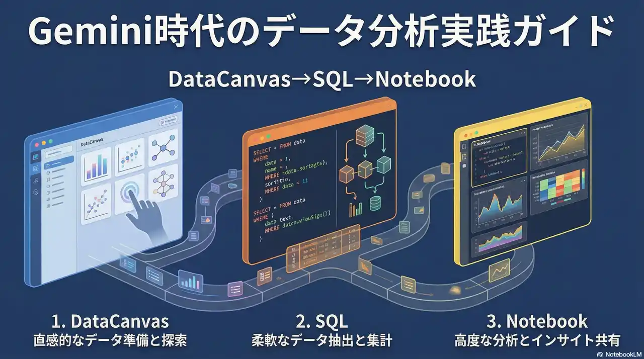 【株式会社パタンナー】 【Gemini時代のデータ分析】AIと対話してSQL・Pythonを生成。「Data Canvas」を活用した“Gemini時代のデータ分析実践ガイド”を無料公開