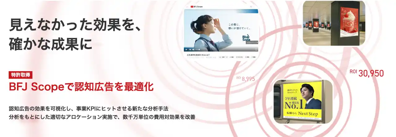 【bfj株式会社】 特許を取得した、認知広告の効果を可視化する新たな分析サービス「BFJ Scope」を正式リリース
