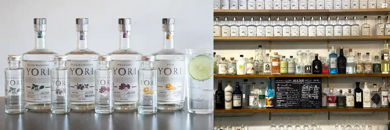 【株式会社Connec.t】 広尾「COYORI」が国産クラフトジン専門のカフェバーにリニューアルジン70種を揃える“選べるジンバー”へ。オリジナルジン「YORI」2周年フェアも開催