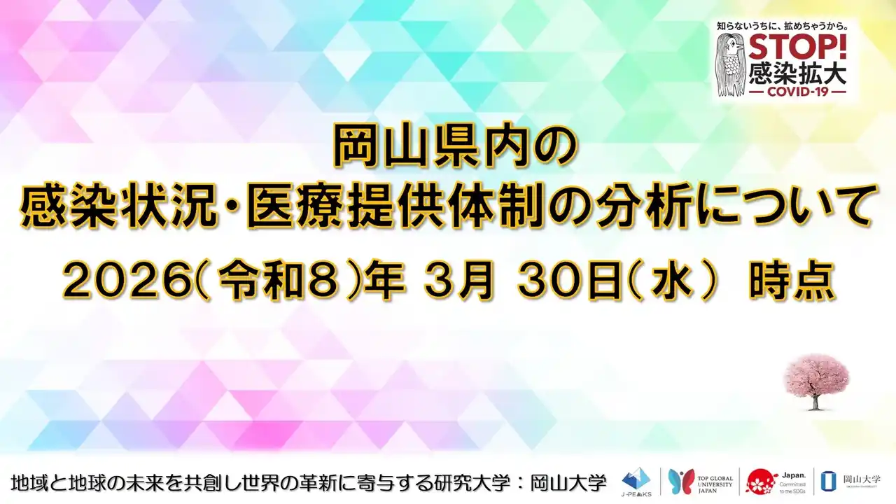 【岡山大学】岡山県内の感染状況・医療提供体制の分析について（2026年3月30日現在）