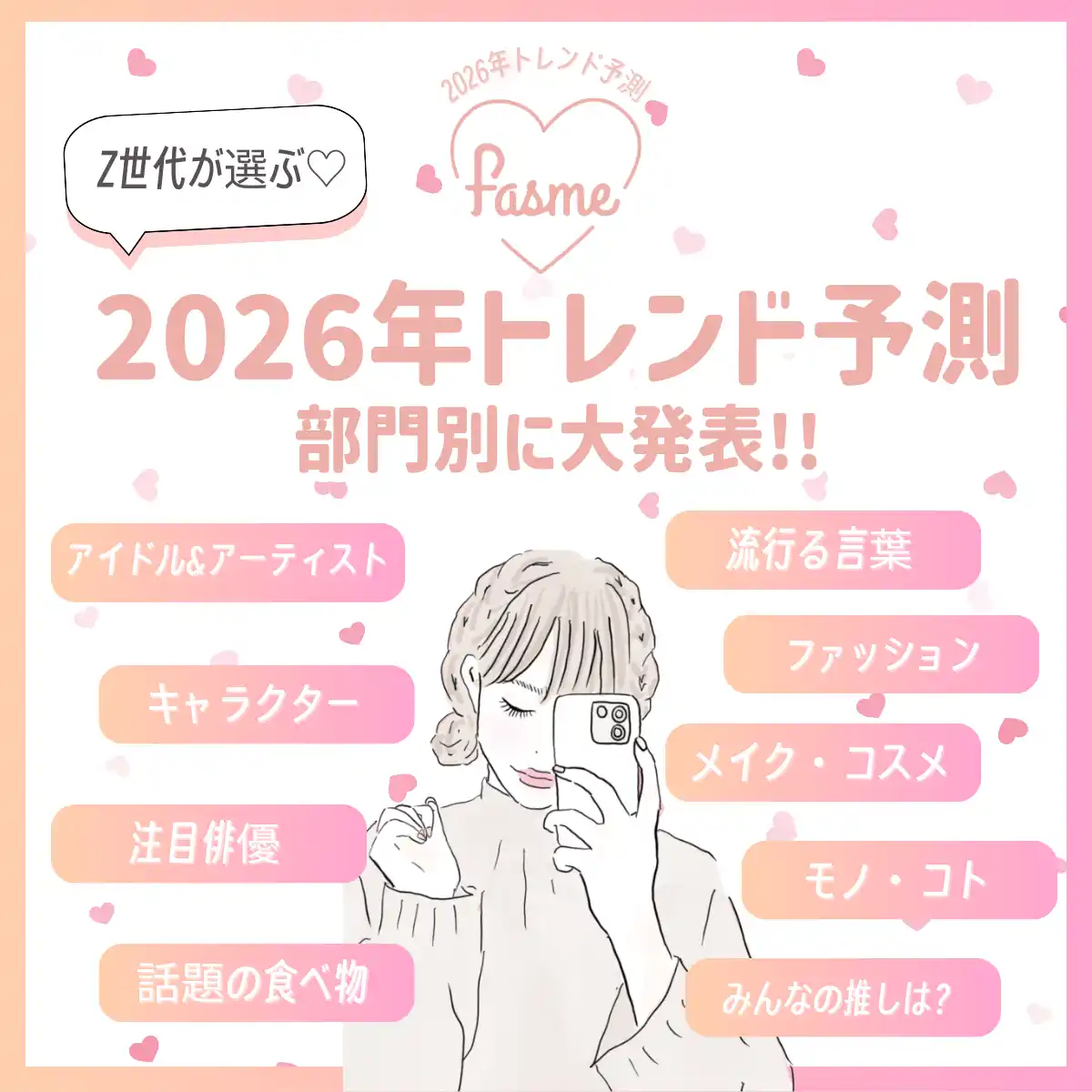 ホットリンクが運営するトレンド発信メディア「fasme」が「2026年トレンド予測」を部門別に公開