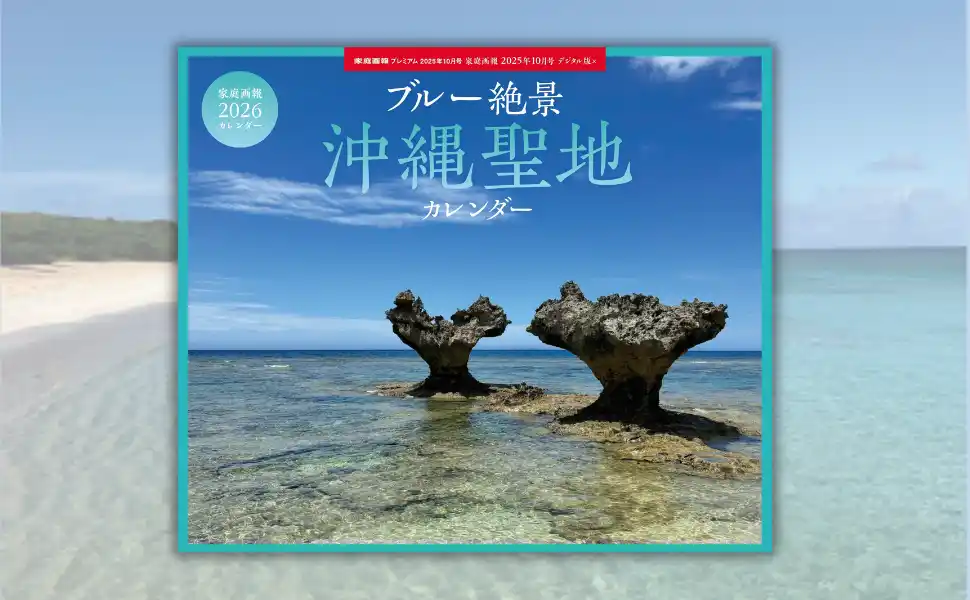 沖縄の聖地をめぐる「ブルー絶景」一年を通して出会う奇跡の「青」『家庭画報2026カレンダー ブルー絶景 沖縄聖地カレンダー』9月1日発売
