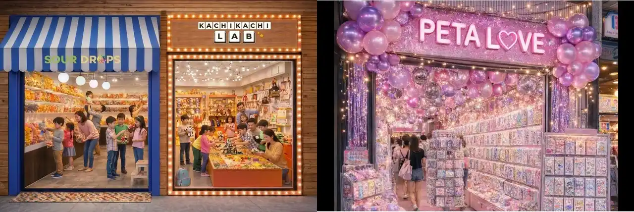 週末限定の人気ショップが18時まで営業！韓国トレンド雑貨やシールショップで“かわいい”に囲まれる【WHATAWON／大阪・岸和田】