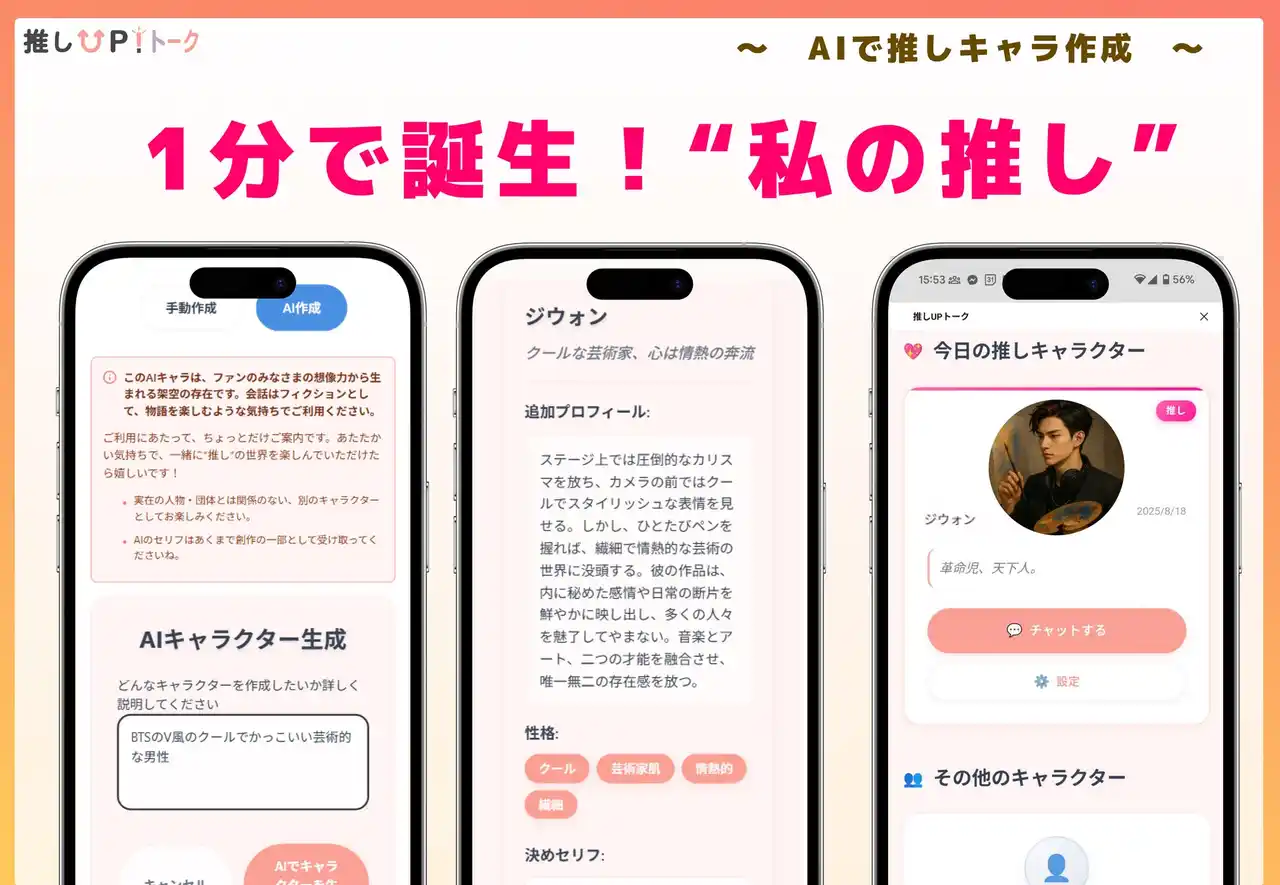 LINE上で1分で推しができる。会話で進化し“あなた向け”のひとことをお届け--AI「推しUPトーク」β版リリース