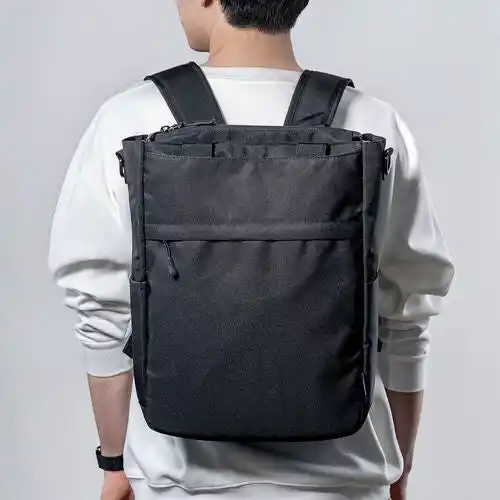 【サンワダイレクト】 通勤も通学もこれ一つ！縦長スリムな多機能3WAYバッグを発売