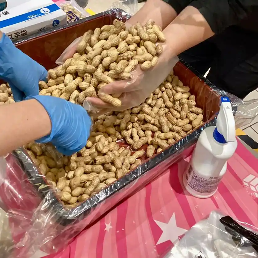 落花生両手すくいどり