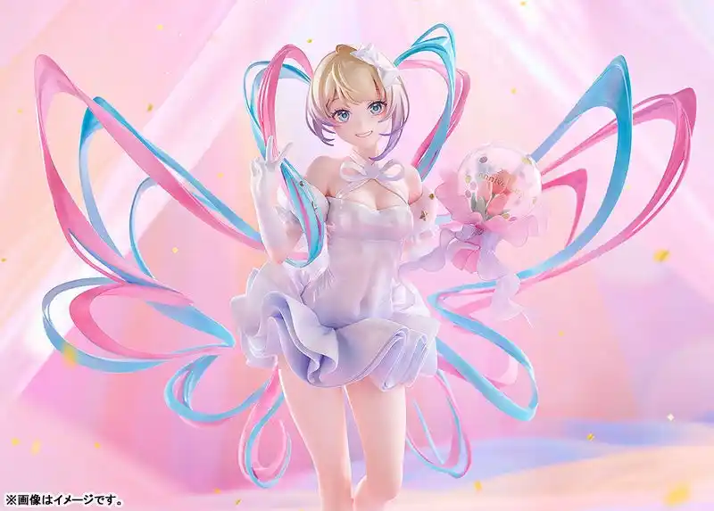 【大網株式会社】 『NEEDY GIRL OVERDOSE』より、「超絶最かわてんしちゃん」が「ニディガ展2」でお披露目したパーティドレス姿のフィギュアで登場。