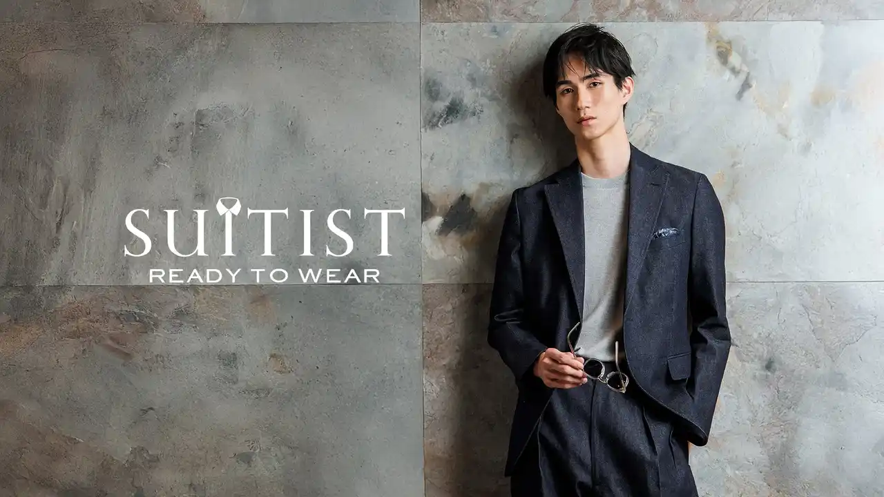 【株式会社タカキュー】 ビジネスシーンに映える、大人のための上質なスタイルを提案する「SUITIST」より甲州織の伝統技法を使った富士と桜を連想させるデザインのネクタイとカイハラデニムをドレス仕立てにしたセットアップが新登場