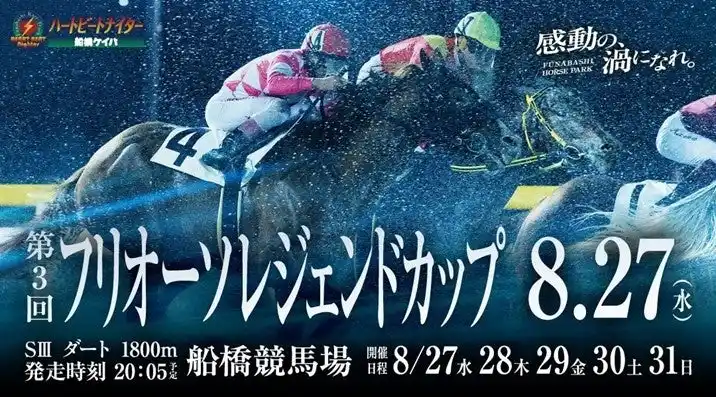 【千葉県競馬組合】 船橋ケイバ 第6回開催〔8月27日（水）～8月31日（日）〕第6回はフリオーソレジェンドカップ（SIII)開催！