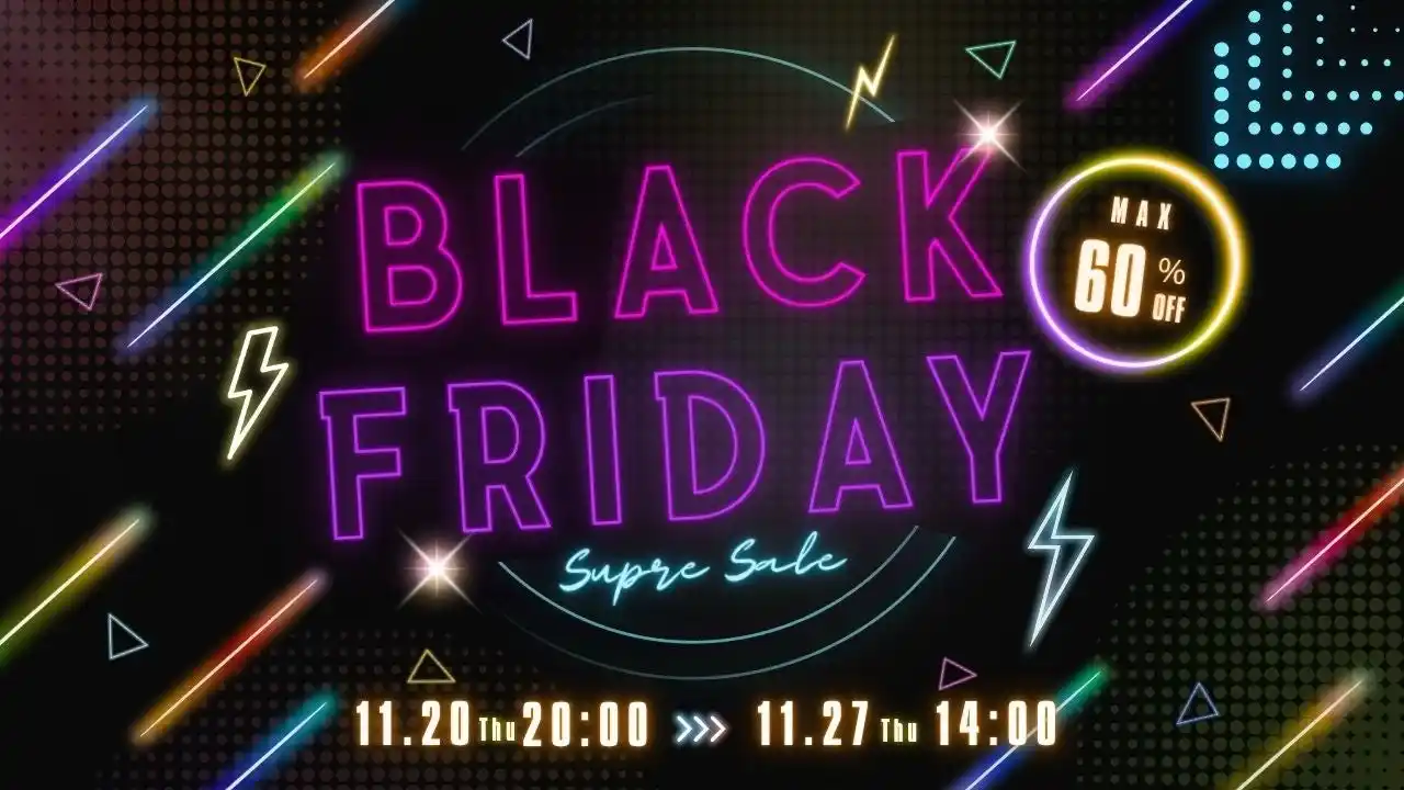 【株式会社MOTTERU】 【MOTTERU】11/20(木) 20:00スタート「楽天市場のブラックフライデー」にて新商品・人気商品を最大約60%OFFで販売
