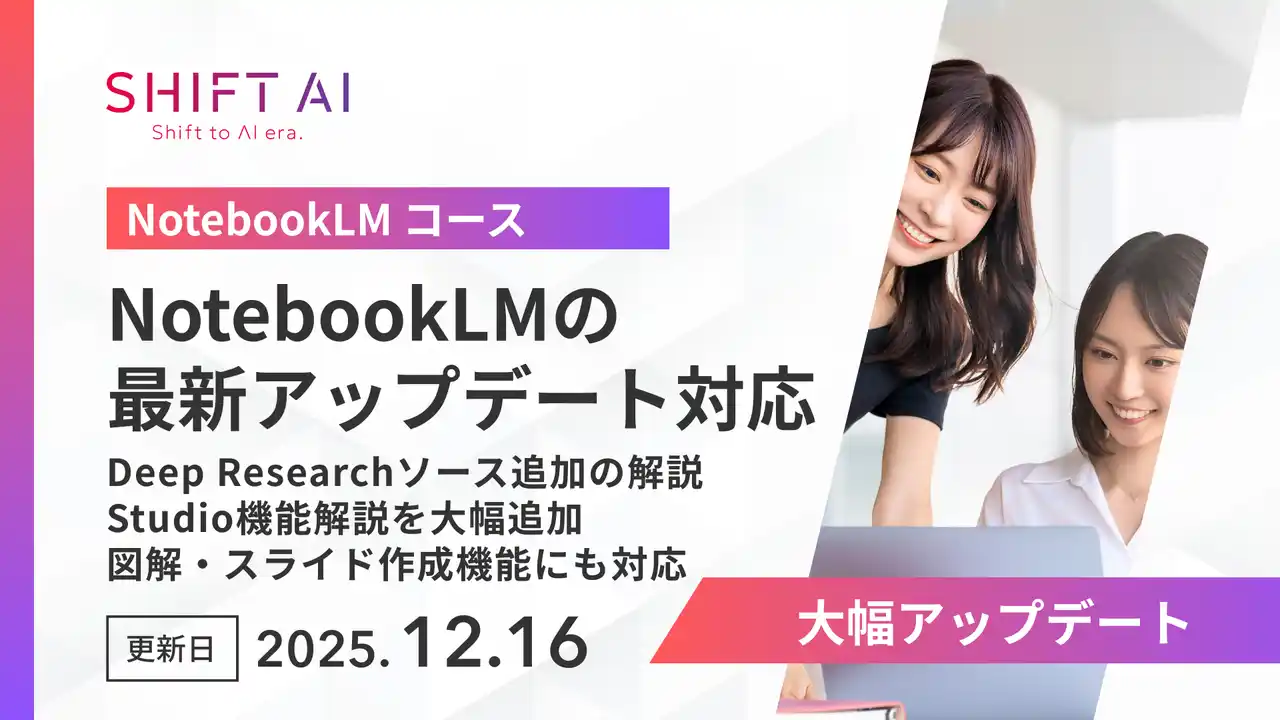 リサーチも図解/スライド作成も、これ1つ。Nano Banana Pro統合によるNotebookLM新カリキュラム登場！