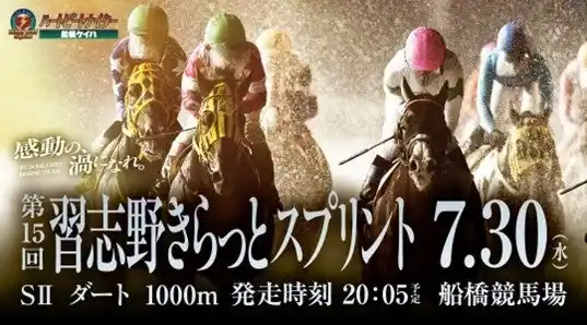 【千葉県競馬組合】 船橋ケイバ 第5回開催〔7月28日（月）～8月1日（金）〕第5回は習志野きらっとスプリント(SII)が開催！