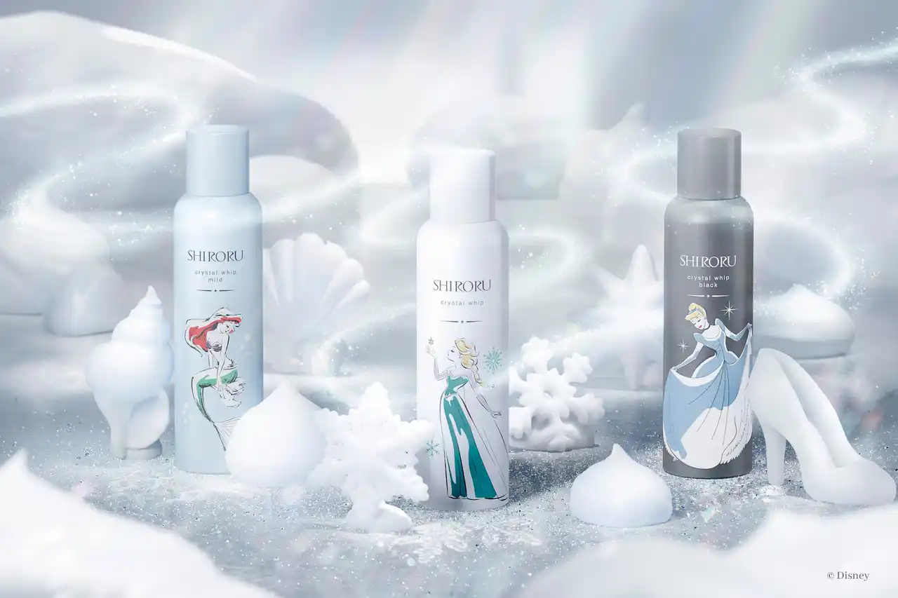 【SHIRORU株式会社】 【数量限定】ディズニーデザインの「クリスタルホイップ」シリーズを発売！素肌を輝かせる。シロルの魔泡。