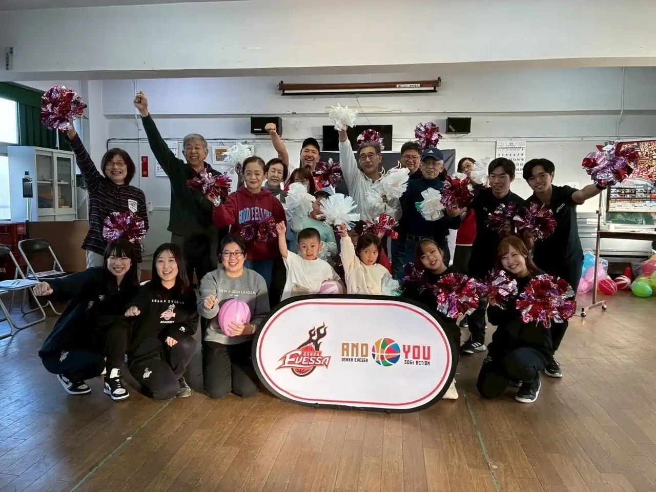 【大阪エヴェッサ】 城東区 諏訪会館にて「つなぐスポーツ体験＋未来まちづくり体験」 第１回目を開催！