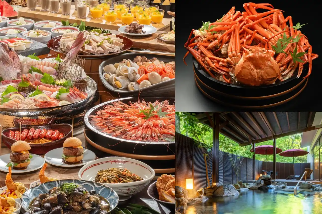 【ソラーレ ホテルズ アンド リゾーツ株式会社】 【山中温泉 河鹿荘】冬の味覚・ズワイ蟹も食べ放題の夕食ビュッフェ＆温泉の日帰りプラン販売開始