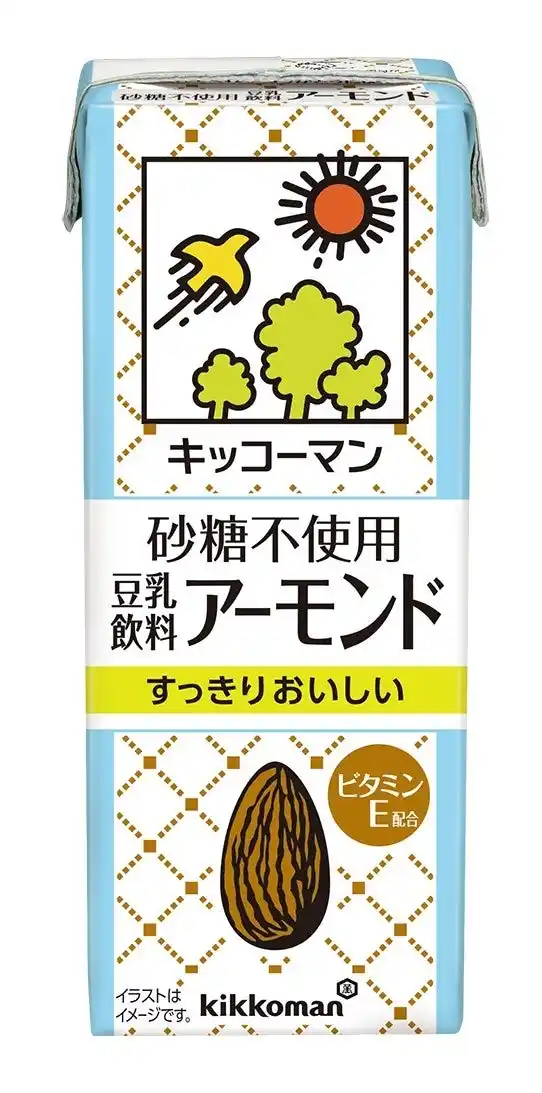 【キッコーマン株式会社】 キッコーマン豆乳「砂糖不使用」シリーズの新商品！「キッコーマン 砂糖不使用 豆乳飲料 アーモンド」新発売！