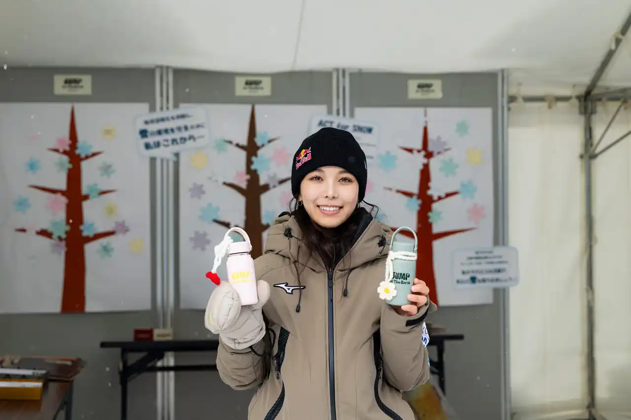 高梨沙羅 JUMP for The Earth PROJECT action with 藤女子高等学校 FIS女子ジャンプW杯2026札幌大会に「マイボトルバー」設置