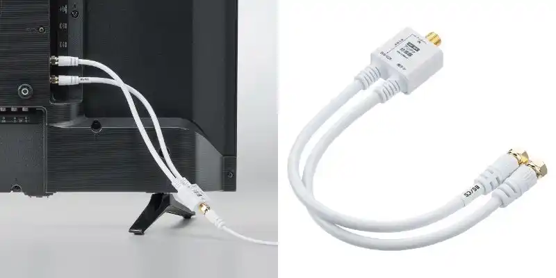 【サンワダイレクト】 地デジとBS/CSの信号を分ける！ケーブル一体型の分波器を発売