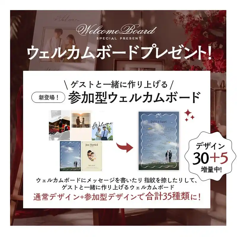 【有限会社三景スタジオ】 結婚式を「ゲスト参加型」へ！ 20代花嫁が求める最新ウェルカムボードで叶える、世界にひとつの誓い