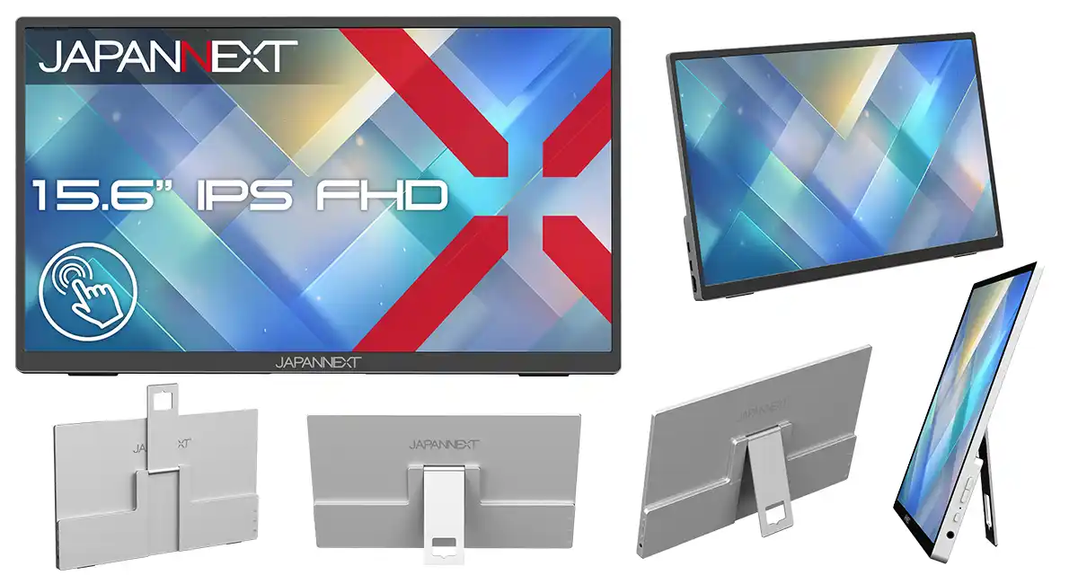 JAPANNEXTが15.6インチ IPSパネル搭載 10点マルチタッチ対応のフルHDモバイルモニターをECサイト限定 23,980円で4月16日(木)に発売