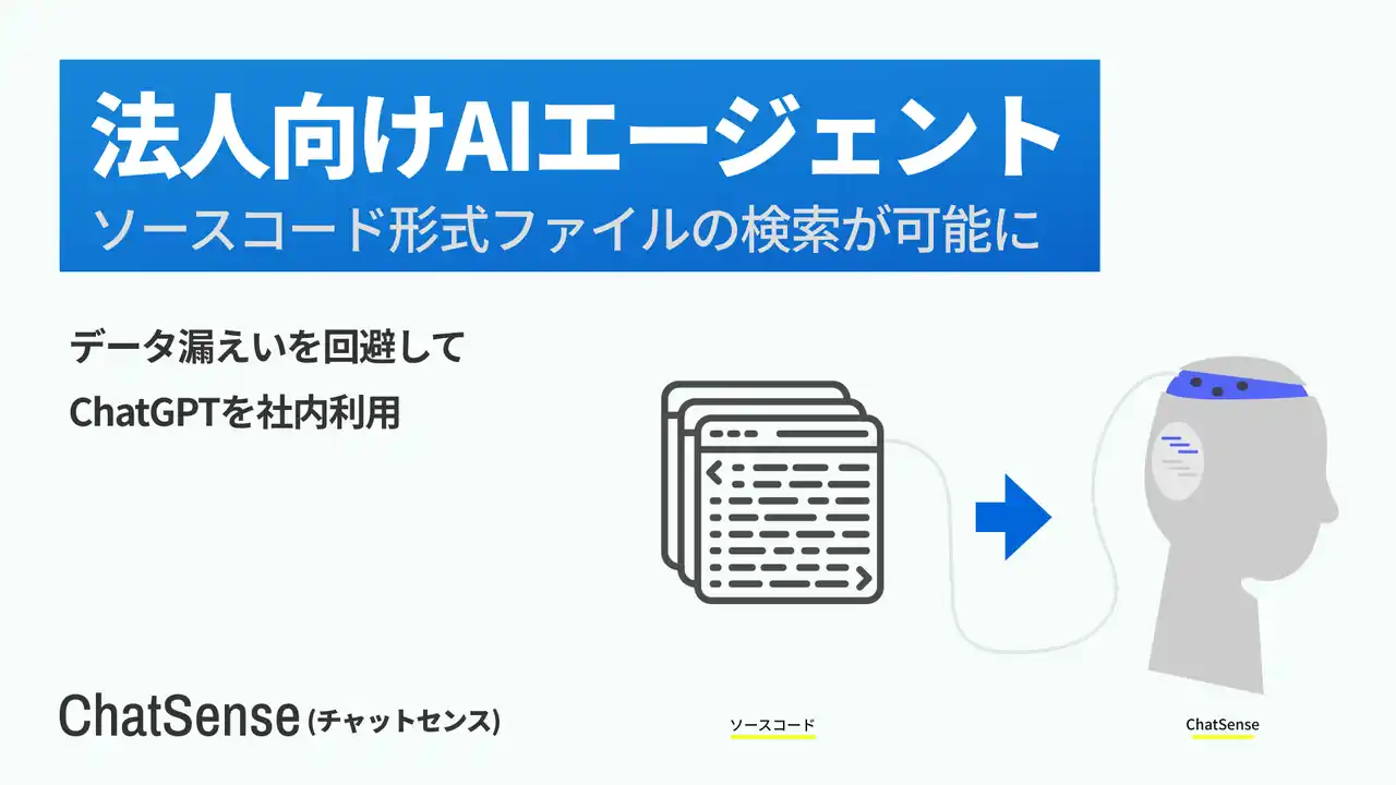 【株式会社ナレッジセンス】 Box/OneDriveの社内データをAI学習できる「ChatSense」、ソースコードの学習に対応