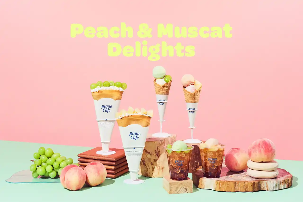 【gelato pique cafe(ジェラート ピケ カフェ)】“Peach & Muscat Delights”夏の余韻と秋の始まりを味わう桃とマスカットが主役のラインアップ！