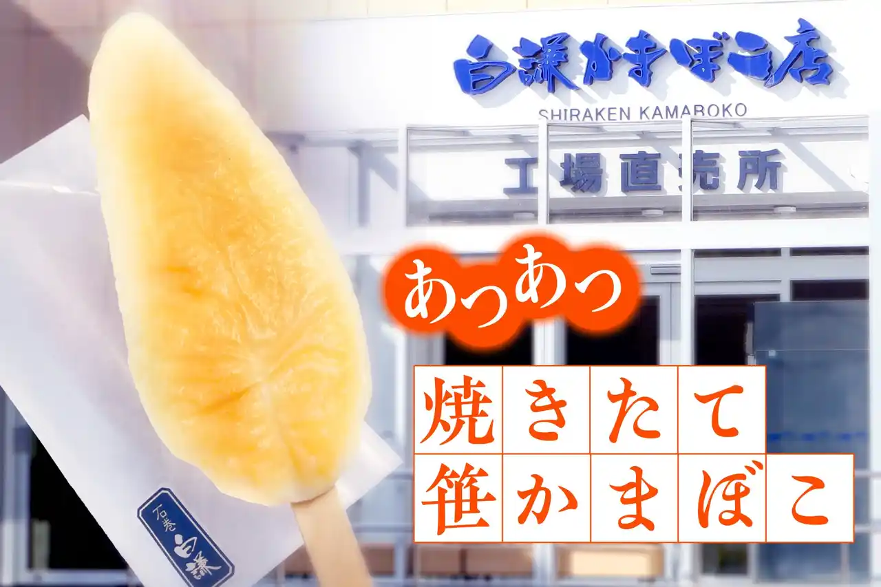 【白謙】 “あつあつ焼きたて”の笹かまぼこを味わう贅沢！宮城の老舗・白謙笹かまぼこ店が工場直売所で限定販売