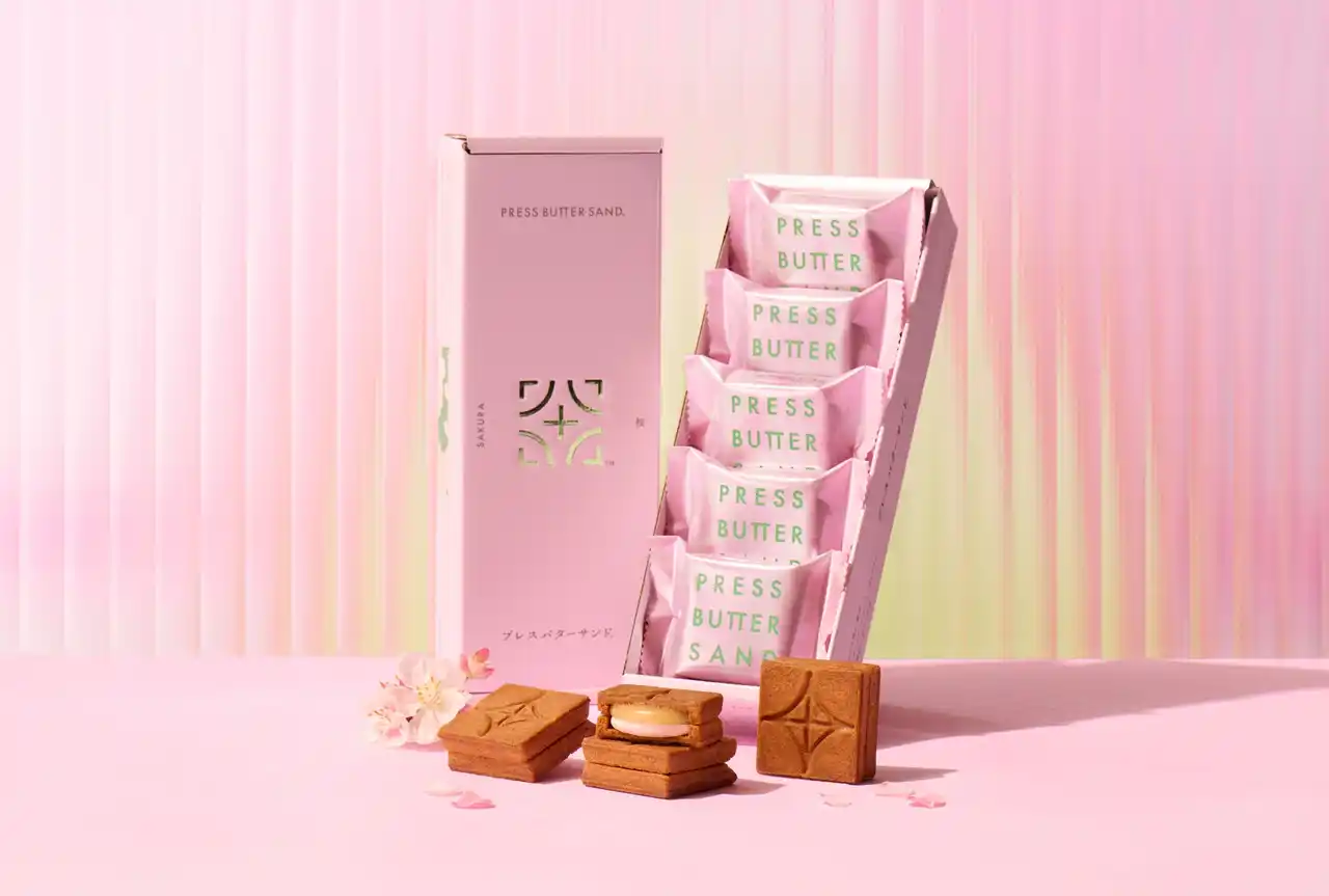 【株式会社BAKE】 【春限定】 春の一瞬を表現した、「バターサンド〈桜〉」| 桜の香りとやさしい味わいで、日本の春を楽しむ “ギフト” におすすめの新商品