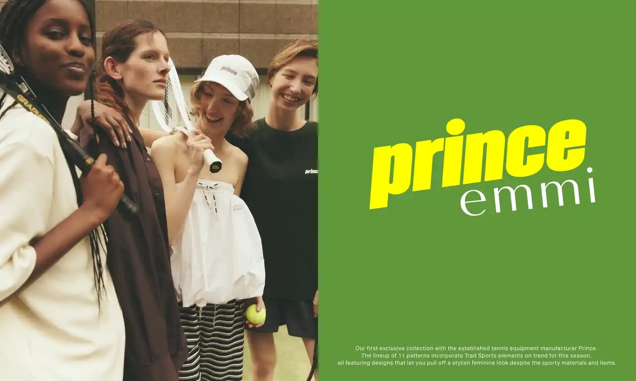 【株式会社マッシュホールディングス】 【prince|emmi】テニス用品メーカー「prince」と初の別注コレクションが登場＜7月17日(木)12:00オンライン先行予約開始＞