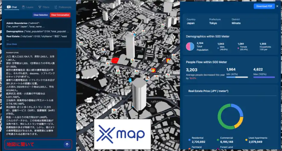 【xMap株式会社】 xMap、生成AI型ロケーション・インテリジェンス・プラットフォームを複数市場へ拡大