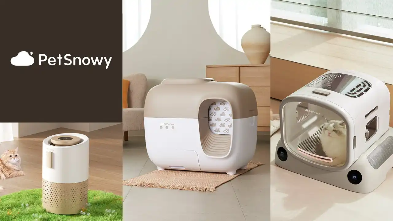 【SB C&S株式会社】 猫トイレから空気清浄機まで、ペットとの暮らしを家電で快適化！米国発ペット家電ブランド「PetSnowy」をSB C&Sが大手家電量販店で展開