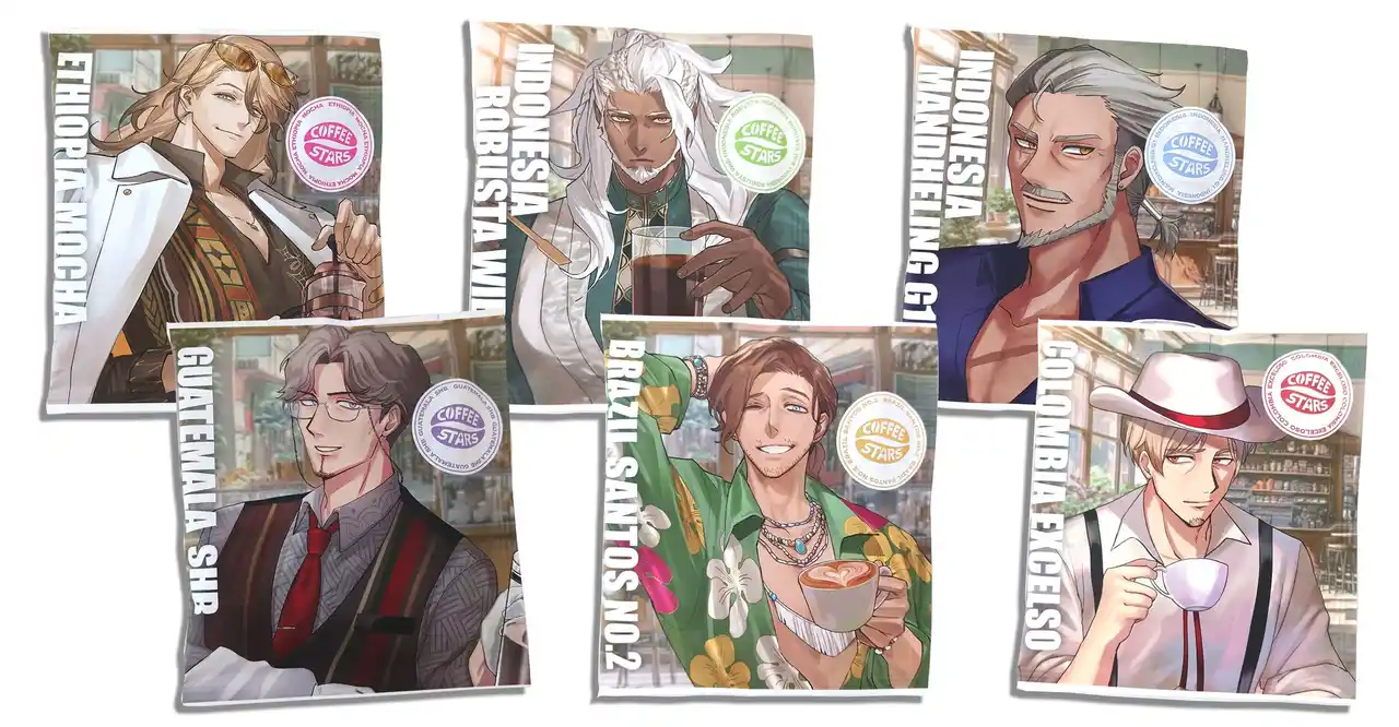 コーヒー豆が"イケおじ"に擬人化！楽しく選べるドリップバッグコーヒー「COFFEE STARS」全ラインナップを発表。公式サイトもオープン!!