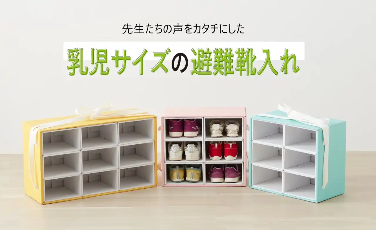 【株式会社千趣会】 9月1日は「防災の日」保育園のいざという時の備えはできていますか？【クラフトスマイル】避難靴入れに乳児用サイズが新登場！