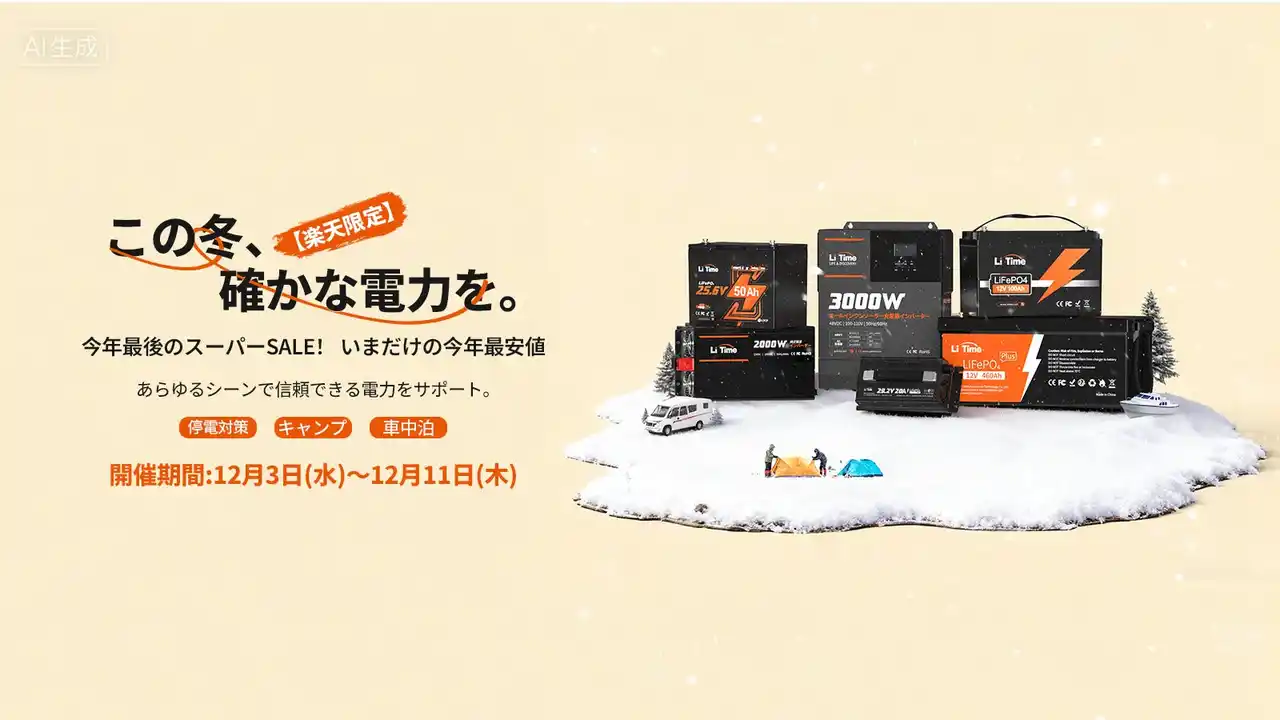 【Starrysea Co., Limited】 【LiTime楽天市場店＆スーパーSALE残り2日！】最後のチャンスをぜひお見逃しなく！