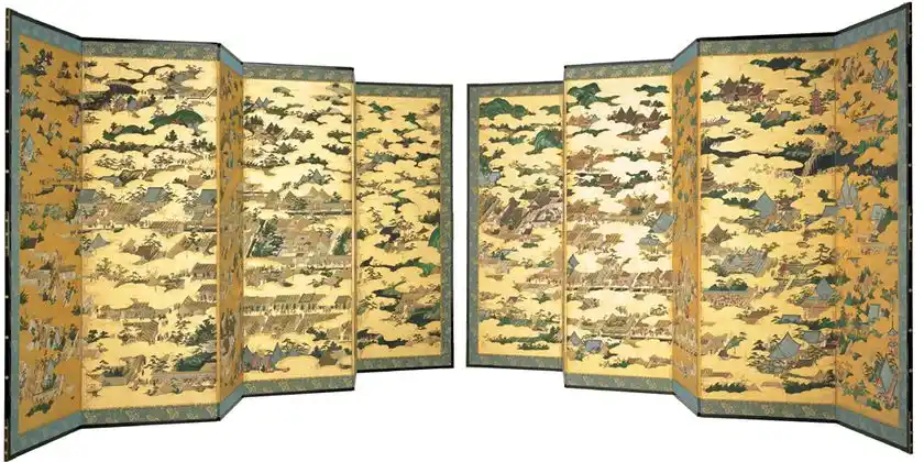 原本修理後初公開　国宝「上杉本洛中洛外図屏風」(米沢市上杉博物館蔵)【前期】